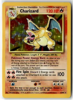 Charizard ⭐ 4/102 Holo Rare Base Set 1999 Pokemon LP - Image 1