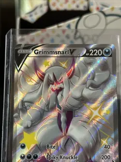 Pokemon TCG Grimmsnarl V Shining Fates SV116/SV122 Holo Shiny Holo - Pack Fresh - Image 3