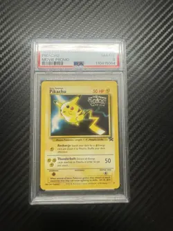 Pikachu - Pokemon WOTC Black Star Promo #4 - WB Stamp - Near Mint to Mint PSA 8 - Image 1