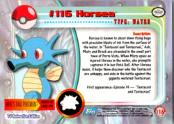 2000 TOPPS POKEMON TV ANIMATION SERIES 2 116 HORSEA FOIL - Image 2