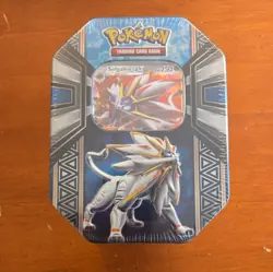 Pokemon TCG Tin- Alola Solgaleo GX Factory Sealed 2017 Sun & Moon Series - Image 1