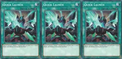 3x Quick Launch | SDRR-EN025 | Common | 1st Ed | NM | YuGiOh - Image 1
