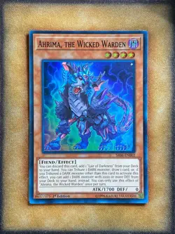 Yugioh Ahrima, the Wicked Warden SR06-EN002 Super Rare 1st Ed NM - Image 1