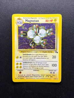 Magneton 11/62 Holo Rare Fossil Set Pokemon Card WOTC Vintage 1999 - Image 1