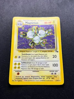 Magneton 11/62 Holo Rare Fossil Set Pokemon Card WOTC Vintage 1999 - Image 2