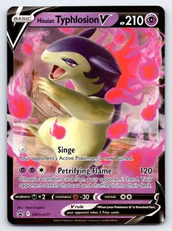 Hisuian Typhlosion V SWSH237 Black Star Promo Ultra Holo Pokemon Card TCG - NM - Image 1