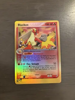 Pokemon TCG Blaziken EX Ruby and Sapphire Reverse Holo Card 3/109 2003 Mint Rare - Image 1