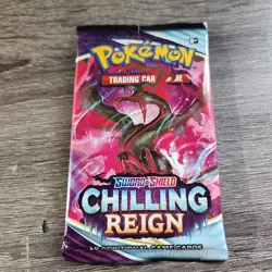 Pokemon TCG Sword & Shield Chilling Reign Sleeved Booster Pack 10 Cards New 820650828478 - Image 1