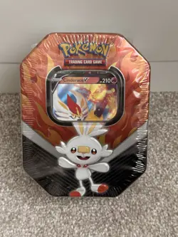 Pokemon Trading Card Game TCG - Galar Partners Collectors Tin - Cinderace V New - Image 1