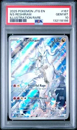 Pokemon TCG Reshiram N's Journey Together Card 167/159 PSA 10 - Image 1