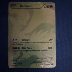 Pokemon Reshiram Secret Rare Holo Gold Full Art 114/113 Black & White TCG Card - Image 1