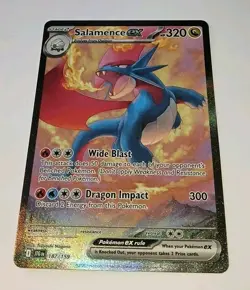 Pokemon SALAMENCE EX 187/159 Journey Together Special Illustration Rare NM+ Card - Image 3