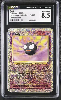 CGC 8.5 Gastly 2002 Legendary (Collection) 76/110 Reverse Holo Pokemon Card - Image 1