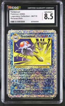 CGC 8.5 Tentacruel 2002 Legendary Collection 66/110 Reverse Holo Pokemon Card - Image 1