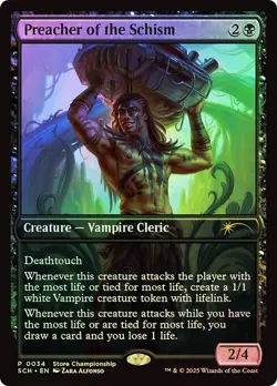 Aetherdrift Box Topper & 2 Play boosters w/Preacher of/t Schism Store Champ Card - Image 3