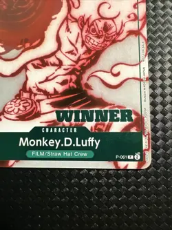Monkey.D.Luffy (Deck Battle) [Winner] P-061 One Piece Promo Cards Foil English - Image 5