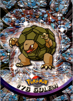 Golem #75 Topps Series 1 Pokemon Card Blue Logo Non Foil - LP - Image 1