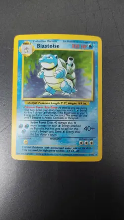 Pokemon TCG Blastoise Base Set Holo Unlimited Rare Card 2/102 1999 - Image 1