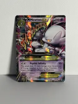 Pokemon M Mega Mewtwo EX Ultra Rare Holo TCG Card 64/162 - Image 1