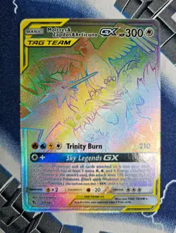 Pokemon TCG Moltres Zapdos Articuno GX Card 69/68 Secret Rainbow Hidden Fates - Image 1