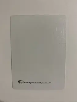 White Blank Custom Card - Expansion #3 - Cards Against Humanity Card Game - Image 1