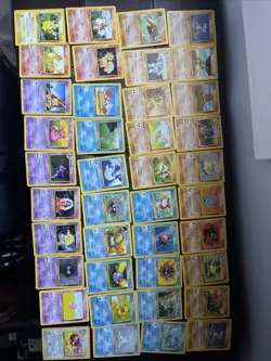 Lot Of 92 Vintage Base Set Jungle Fossil Non-Holo Pokemon Cards - No Duplicates - Image 1