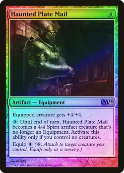 Haunted Plate Mail FOIL Magic 2014 / M14 PLD Artifact Rare MTG CARD ABUGames - Image 1