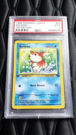 PSA 9 1st Edition Goldeen #53 1999 Jungle English Pokemon TCG Card - Image 1