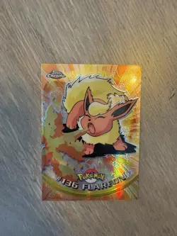 Topps Pokemon 1999 TV Animation Edition Series 1 Card #136 Flareon Halo - Image 1