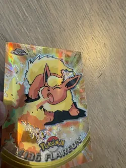Topps Pokemon 1999 TV Animation Edition Series 1 Card #136 Flareon Halo - Image 3