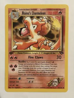 Pokemon TCG Blaine's Charmeleon Gym Challenge Card 31/132 1st Edition - Image 1