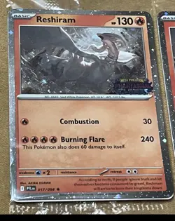 Reshiram (Phantasmal Flames Stamped) UNOPENED 017/094 Pokemon Card HOLO - Image 1