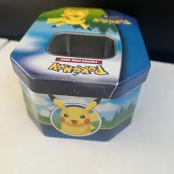 Empty Pokemon Go trading card tin featuring Pikachu, Snorlax & Blissey - Image 2
