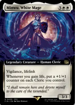 MTG Minwu, White Mage (Extended Art) Normal NM FINAL FANTASY Magic 430 - Image 1