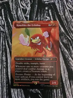 MTG Sonic The Hedgehog Secret Lair Knuckles the Echidna 2082 Rainbow NM - Image 1