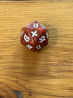 MTG Magic the Gathering 2005 Betrayers of Kamigawa - Spindown D20 Dice Die - Red - Image 1