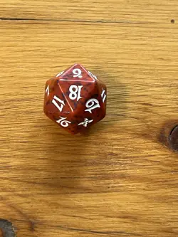 MTG Magic the Gathering 2005 Betrayers of Kamigawa - Spindown D20 Dice Die - Red - Image 2