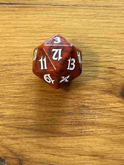 MTG Magic the Gathering 2005 Betrayers of Kamigawa - Spindown D20 Dice Die - Red - Image 4