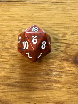 MTG Magic the Gathering 2005 Betrayers of Kamigawa - Spindown D20 Dice Die - Red - Image 5
