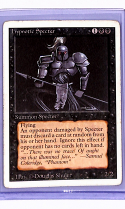 1994 MTG Magic The Gathering 3ED Revised Edition Hypnotic Spectre Vintage HP - Image 1