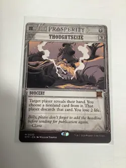 MTG Magic the Gathering Thoughtseize #0020 OTP Breaking News Mythic M/NM - Image 1