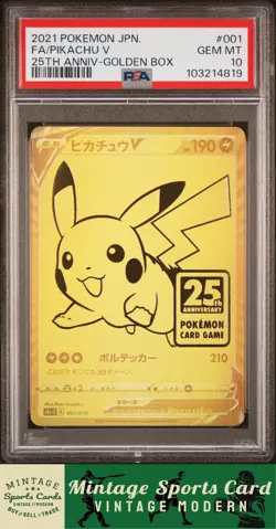 2021 Pokemon Asia 25th Anniversary Promo - Fa/Pikachu V - #001 PSA 10 - Image 1