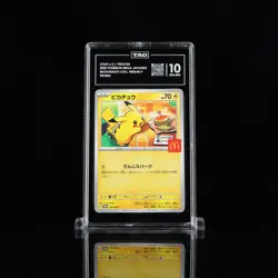 2025 Pokemon Mega Japanese McDonald's Collection Promo Pikachu TAG 10 (950) - Image 1