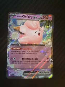 Pokemon Cards Lillie's Clefairy ex 056/159 Journey Together Double Rare NM - Image 1