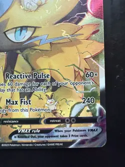 Pokemon Zeraora VMAX GG42/GG70 Crown Zenith Galarian Gallery Holo (NM) - Image 5