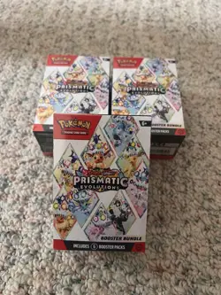 Pokemon TCG Prismatic Evolutions Booster Bundle Lot Of 3 - Image 1