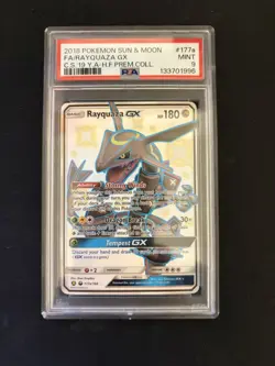 2018 Pokemon Sun & Moon Celestial Storm #177A Full Art Rayquaza GX PSA 9 - Image 3