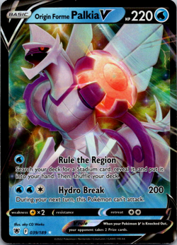 Origin Forme Palkia V 039/189 Ultra Rare Pokemon TCG SWSH10: Astral Radiance NM - Image 1
