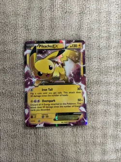 Pokemon TCG Pikachu EX XY84 Black Star Promo Holo - Image 1
