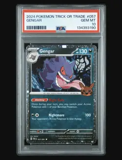 2024 POKEMON TRICK OR TRADE #057 GENGAR PSA 10 - Image 1